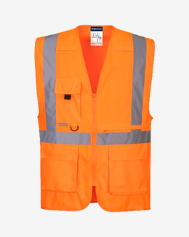 HI-VIS Tablet Pocket Executive Vest - Sawin Stanley