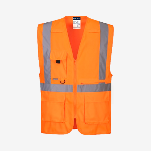 HI-VIS Tablet Pocket Executive Vest - Sawin Stanley